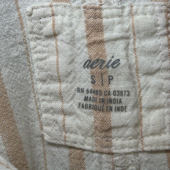 Aerie - Summery Lightweight Pool-To-Party Linen Blend Cover Up Shirt in Size S - Picture 4 of 9